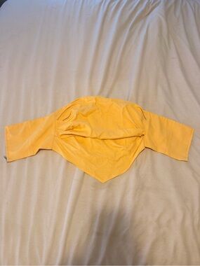 Forever 21 Yellow Off-Shoulder Crop Top
